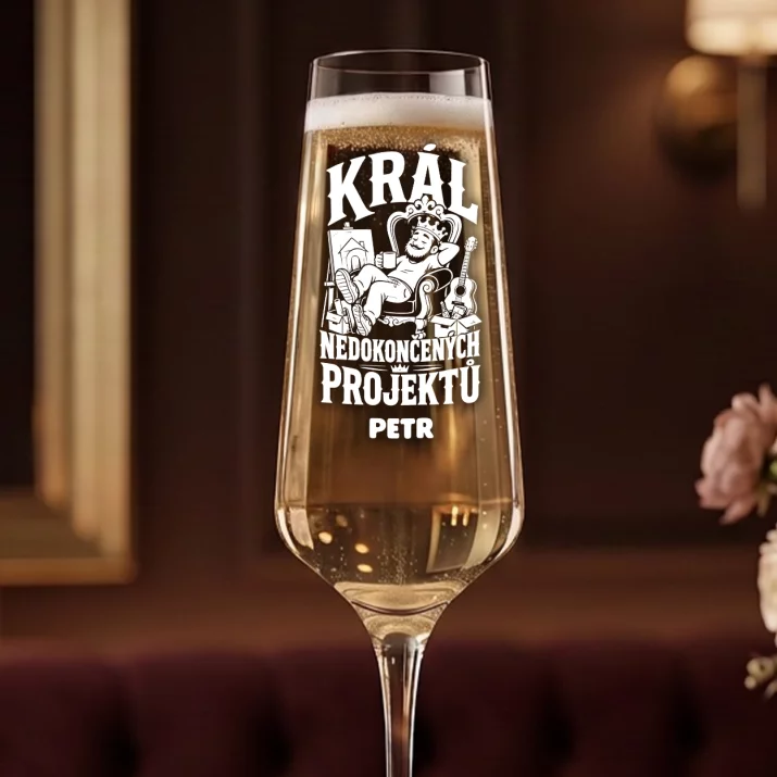 Sklenice Na Šampaňské Pro Něj Dárek K Valentýnu Pro Muže: Král Nedokončených Sklenice Na Šampaňské Pro Něj Dárek K Valentýnu Pro Muže: Král Nedokončených