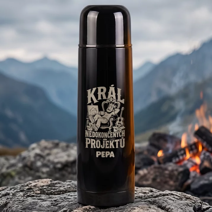 Termoska S Gravírováním Pro Něj Dárek K Valentýnu Pro Muže: Král Nedokončených