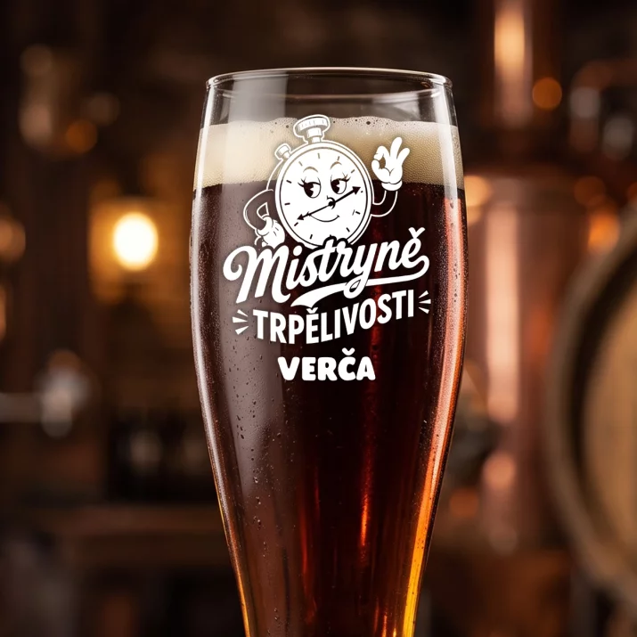 Sklenice Na Pivo S Gravírováním Pro Přítelkyni Dárek Ke Dni Dívek Pro Ženu: Mistryně Trpělivosti