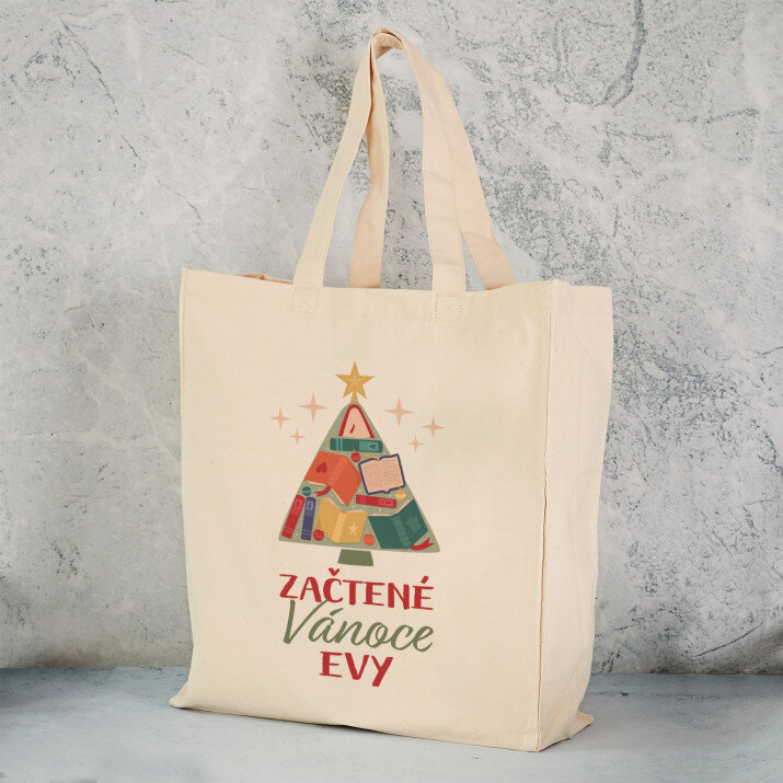 Začtené Vánoce - Bavlněná taška s potiskem