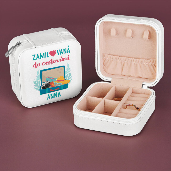 Zamilovaná do cestování - Cestovní šperkovnice Zamilovaná do cestování - Cestovní šperkovnice