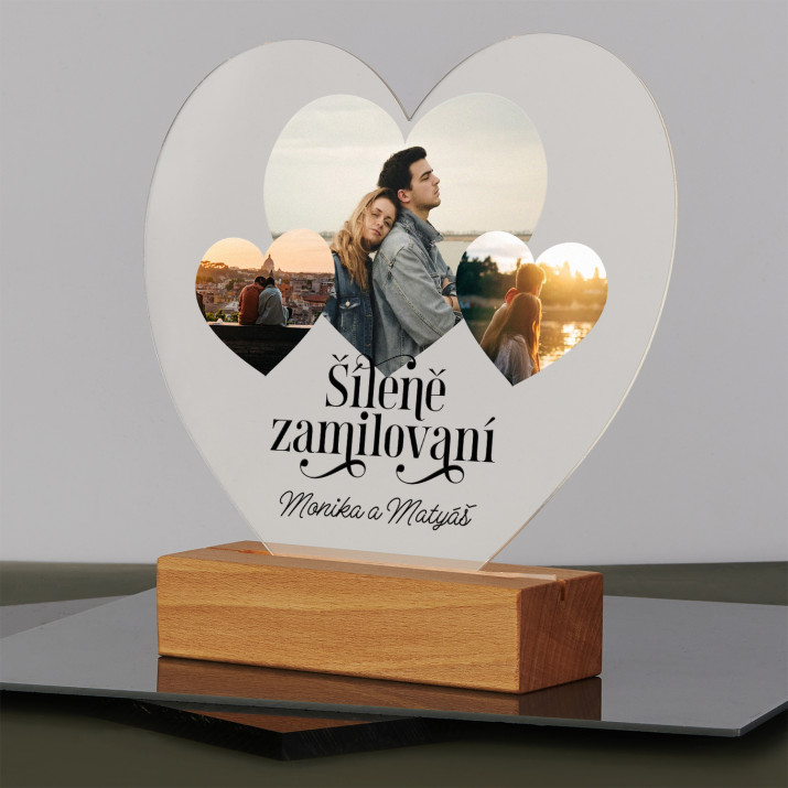 Šíleně zamilovaní - Tisk na akrylovém skle led -  srdce