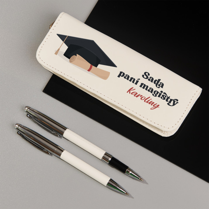 Sada magistry - Psací sada v koženém penálu