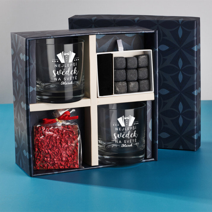 Dárková sada se sklenicemi na whisky - Pro svědka