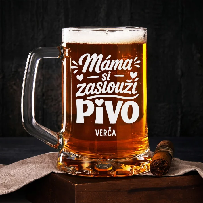 Půllitr Na Pivo Pro Maminku Ke Dni Matek Dárek Pro Maminku Ženu: Veselá Pivní Máma Půllitr Na Pivo Pro Maminku Ke Dni Matek Dárek Pro Maminku Ženu: Veselá Pivní Máma