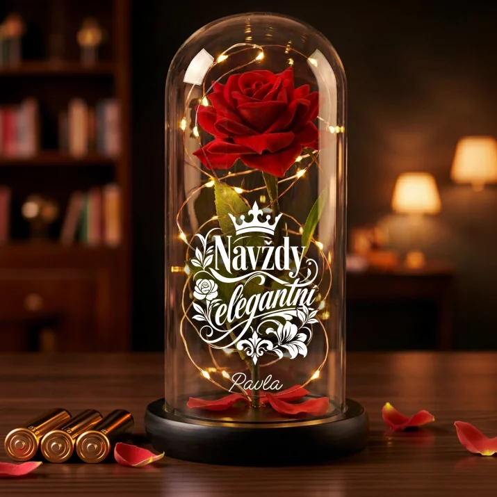 Věčná Růže Pod Skleněnou Kopulí K 70 Narozeninám Dárek Pro 70Letou Ženu : Navždy Elegantní