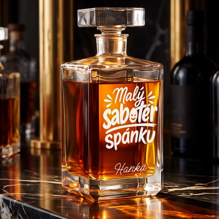 Personalizovaná Karafa Na Whisky Pro Těhotnou Ženu Dárek Ke Dni Matek Pro Ženu: Malý Sabotér Spánku
