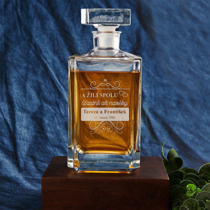 Žili spolu až navěky - Karafa na whisky 0,7l