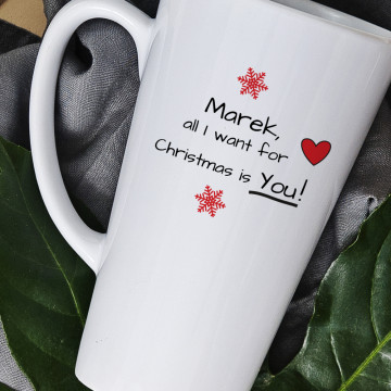 All i want for christmas - Hrnek s potiskem