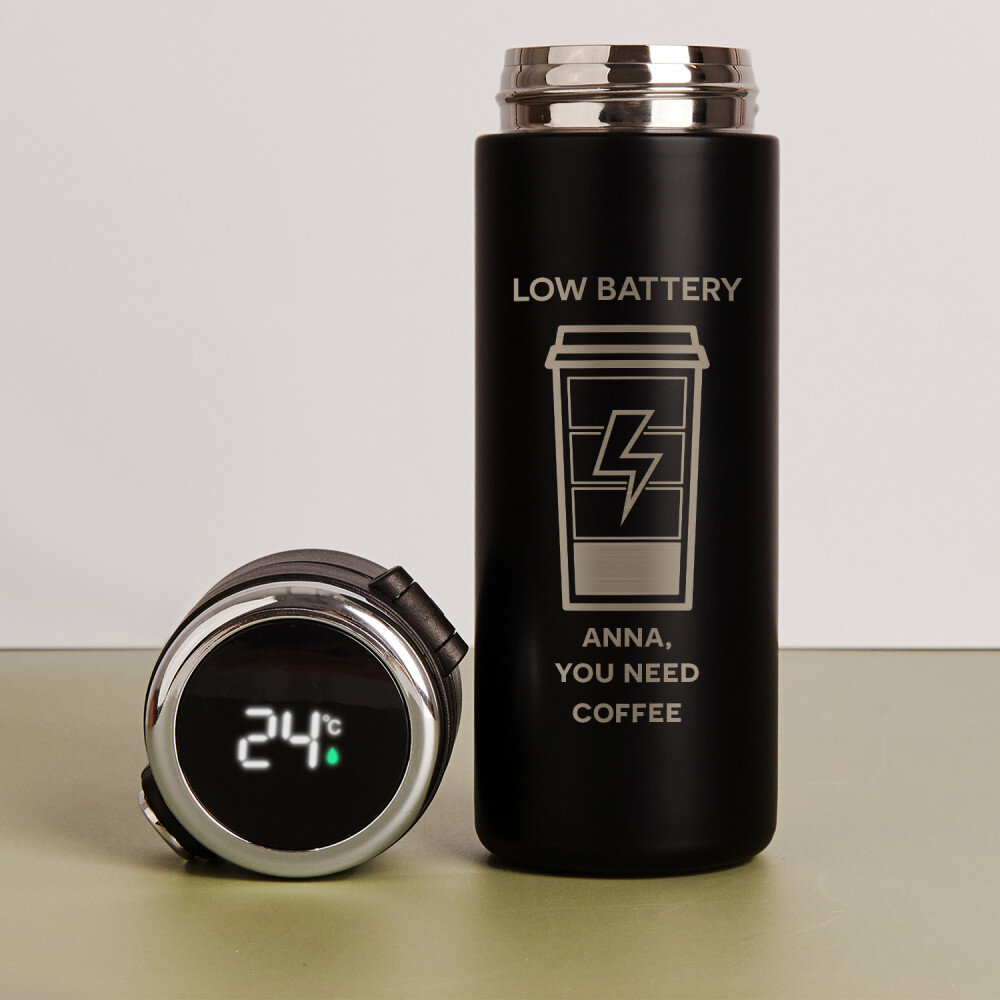 Low battery - LED termohrnek - MyGift.cz