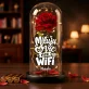 Věčná Růže Pod Skleněnou Kopulí K Prvnímu Výročí Vztahu Dárek K Valentýnu Pro Ženu: Miluju Tě Víc Než Wifi Věčná Růže Pod Skleněnou Kopulí K Prvnímu Výročí Vztahu Dárek K Valentýnu Pro Ženu: Miluju Tě Víc Než Wifi