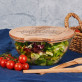 Originální recept - Skleněná salátová mísa s příborem