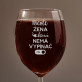 Bez vypínače - Gravírovaná sklenice na víno