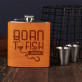 Born to fish - Placatka v koženém pouzdře