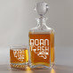 Born to fish - Skleněná karafa na whisky + sklenice