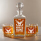 Born to hunt - Skleněná karafa na whisky + sklenice