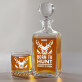 Born to hunt - Skleněná karafa na whisky + sklenice