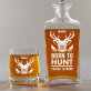 Born to hunt - Skleněná karafa na whisky + sklenice
