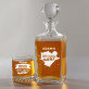 Brown Water - Skleněná karafa na whisky + sklenice