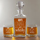 Carafe of whisky - Skleněná karafa na whisky + sklenice