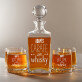 Carafe of whisky - Skleněná karafa na whisky + sklenice
