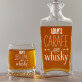 Carafe of whisky - Skleněná karafa na whisky + sklenice