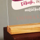 Děkuji, že jsi miláčku - Tisk na akrylovém skle se stojanem