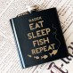 Eat, sleep, fish - Placatka s gravírováním