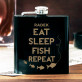 Eat, sleep, fish - Placatka s gravírováním