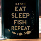 Eat, sleep, fish - Placatka s gravírováním