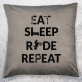 Eat, sleep, ride - Polštář dekorační