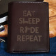 Eat, sleep, ride - Kožená peněženka