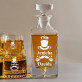 Tým ženicha - Skleněná karafa na whisky + sklenice