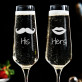 His&hers - Dvě gravírované sklenice na šampaňské