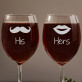 His&Hers - Dvě gravírované sklenice na víno
