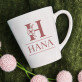Iniciál jméno floral - Hrnek s potiskem