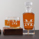 Iniciál se jménem - Skleněná karafa na whisky + sklenice