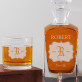 Iniciála - Skleněná karafa na whisky + sklenice Iniciála - Skleněná karafa na whisky + sklenice
