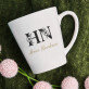 Iniciály jméno a přijmení floral - Hrnek s potiskem