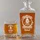 Když lékař pije - Skleněná karafa na whisky + sklenice