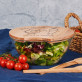 Jíme zdravě - Skleněná salátová mísa s příborem