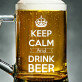Keep Calm And Drink Beer - Krýgl s gravírováním