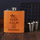 Keep calm and go fishing - Placatka v koženém pouzdře