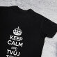 Keep calm - černé pánské tričko