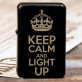 Keep calm - Zapalovač s gravírováním