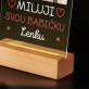 Miluji babičku - Tisk na akrylovém skle stojan LED