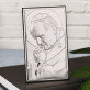 svaté přijímání - Papež- Střibrný obrázek s gravírováním