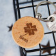 Čtyřlístek - Dřevěná klíčenka