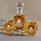 Král dědeček - Skleněná karafa na whisky + sklenice