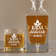 Král dědeček - Skleněná karafa na whisky + sklenice